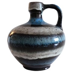 Vintage West German Large Ceramic Handled Vase by Ruscha, 1950s
