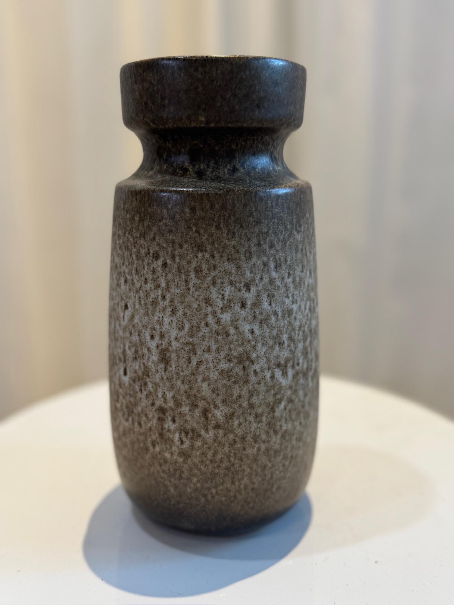 Vintage West German Pottery Vase - Scheurich 242-22, Mid-Century Modern Fat Lava (Deutsch) im Angebot