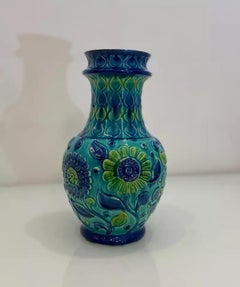 Vintage West German Vase With Floral Detailing