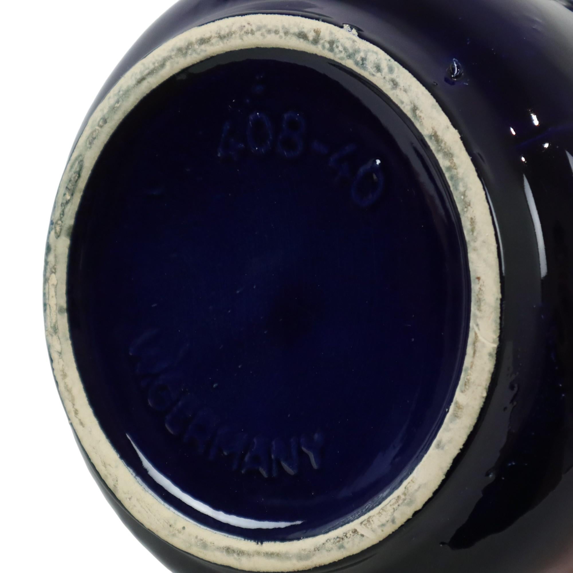 Poterie d'Allemagne de l'Ouest Scheurich bleu orange lave grasse 408-40 en vente 3