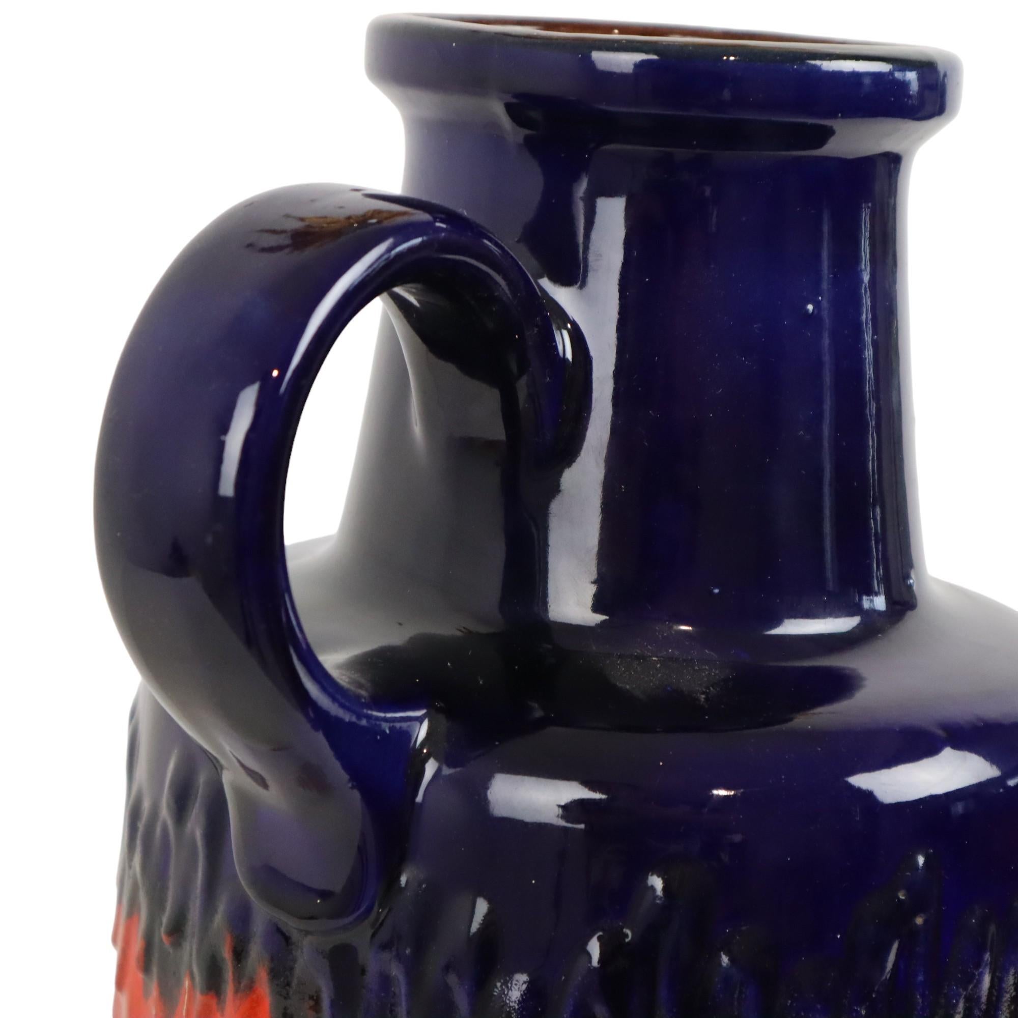 Poterie d'Allemagne de l'Ouest Scheurich bleu orange lave grasse 408-40 en vente 2