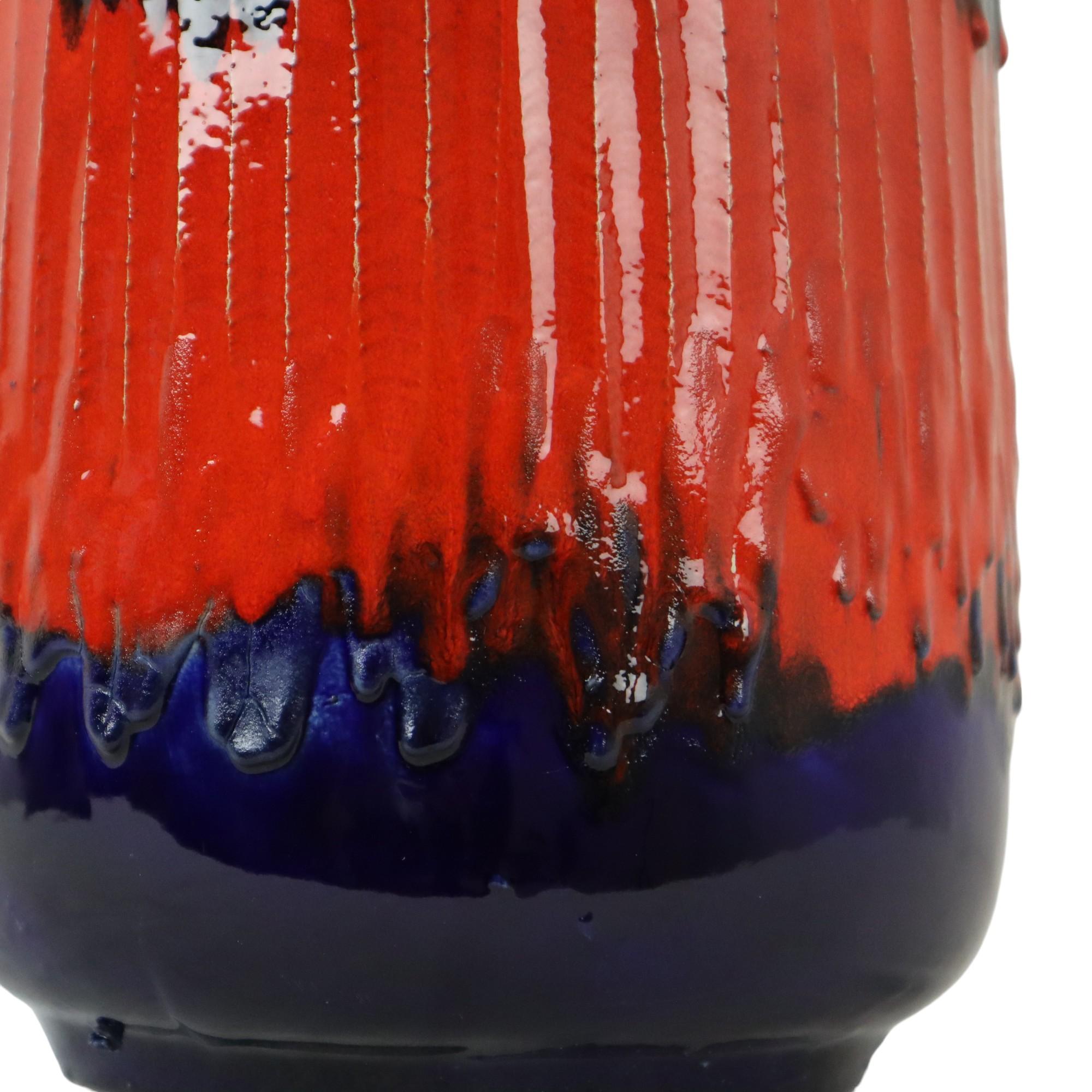 Poterie d'Allemagne de l'Ouest Scheurich bleu orange lave grasse 408-40 en vente 2