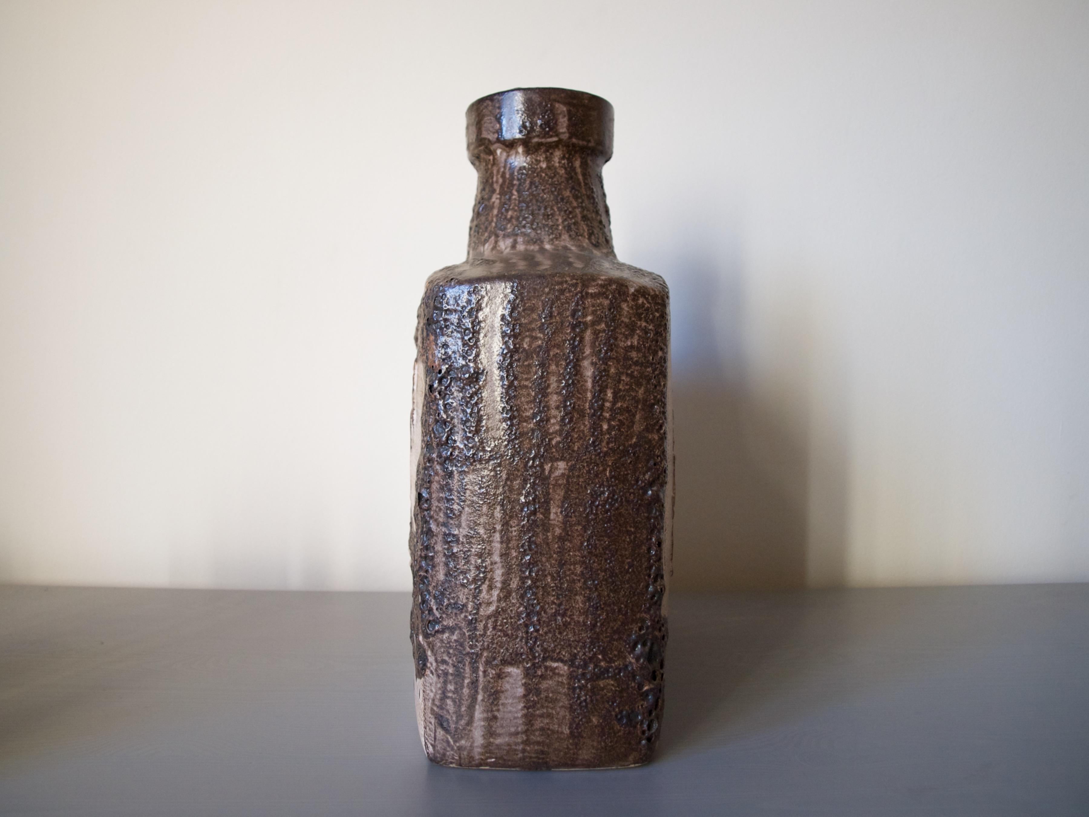 Allemand Scheurich Montignac vase vintage Allemagne de l'Ouest en lave grasse