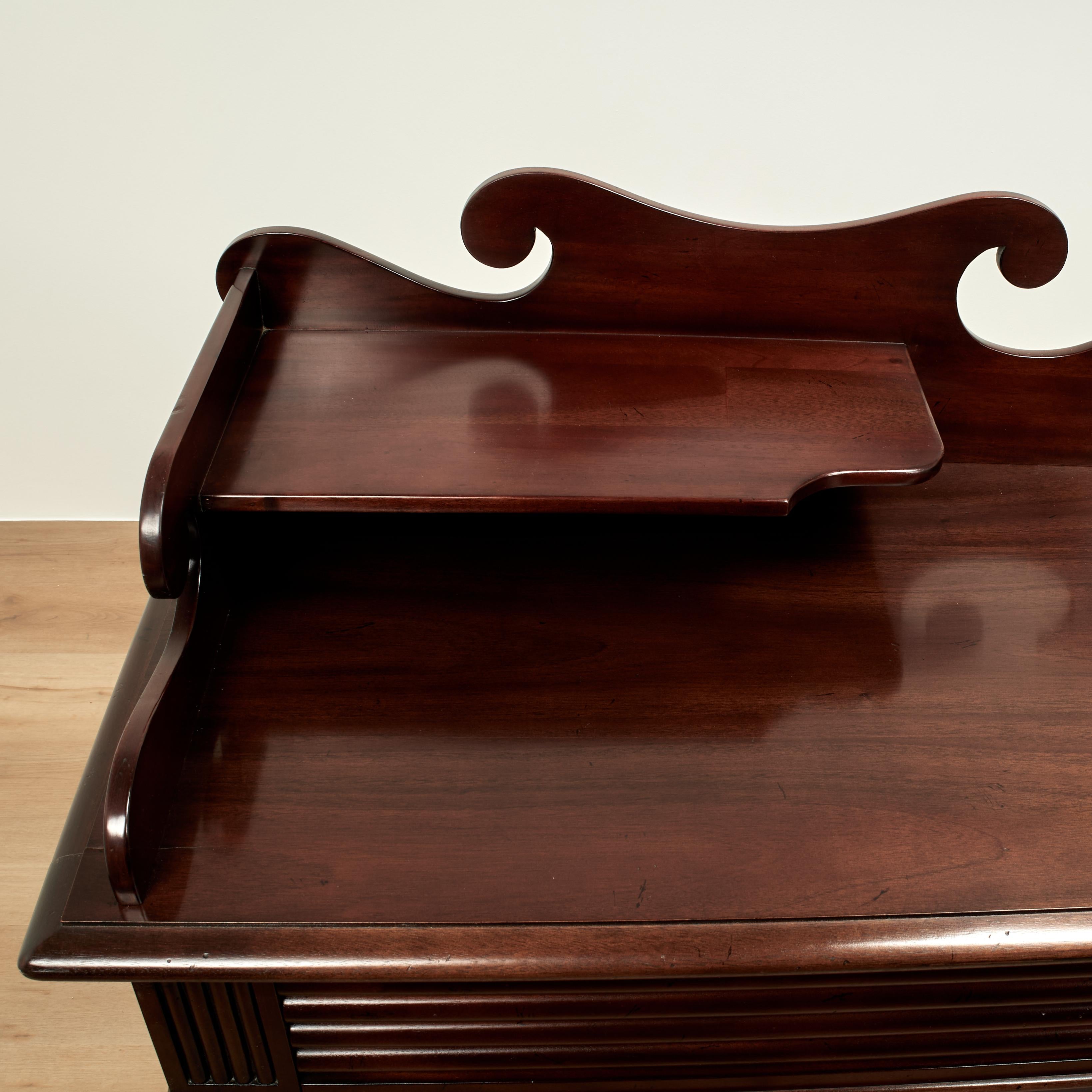 Mahogany Vintage West Indies Style Server or Sideboard by Baker For Sale