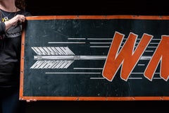 Vintage West Nebraska Express (WNX) Railroad Painted Tin Sign