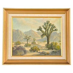 Vintage Western Desert Landscape Art Painting