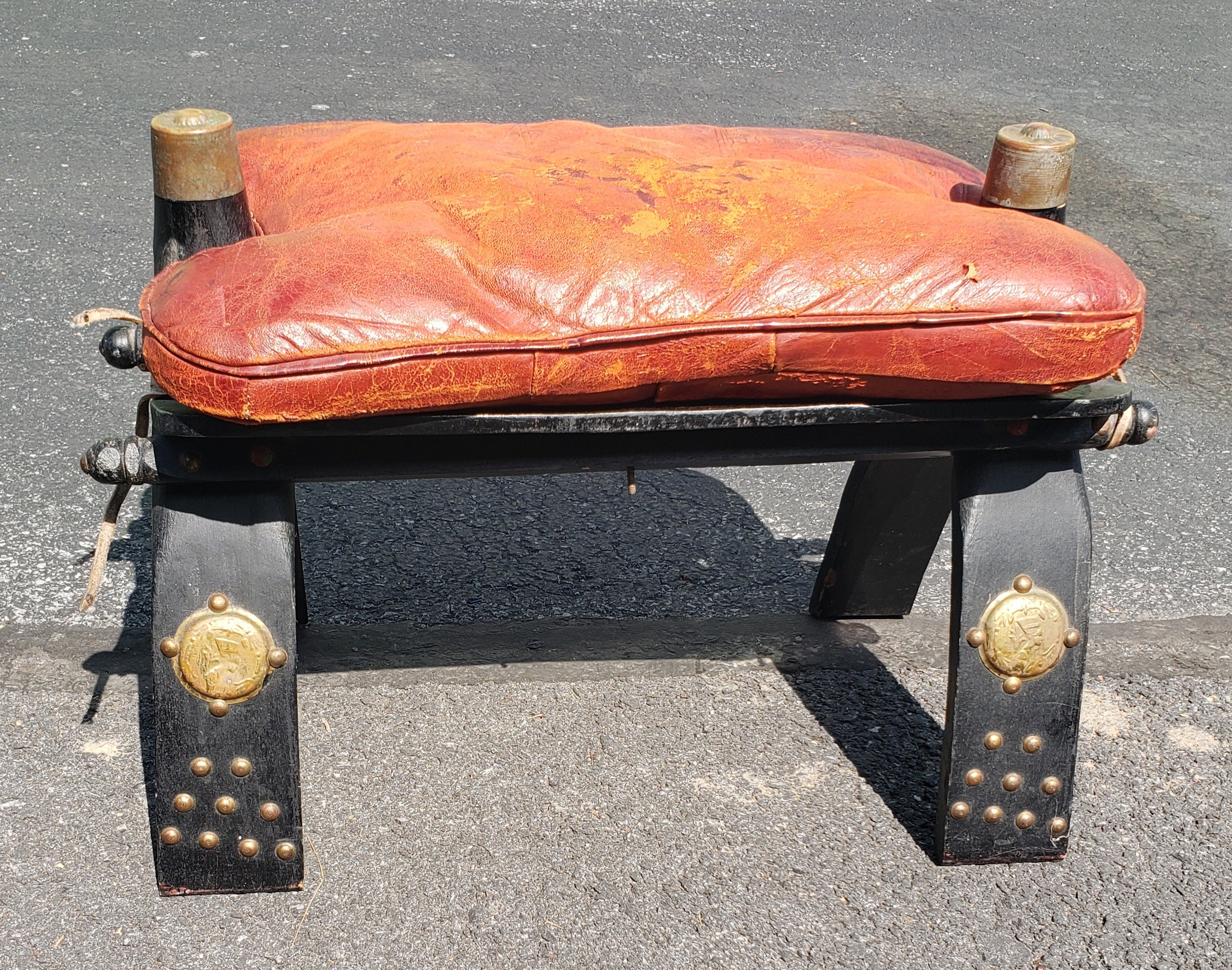 Hand-Crafted Vintage Western Fireplace Stool