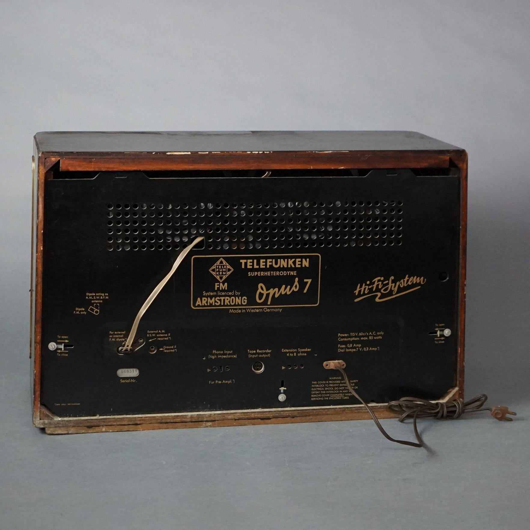 Wood Vintage Western Germany Telefunken Superheterodyne Opus 7 Radio c1940