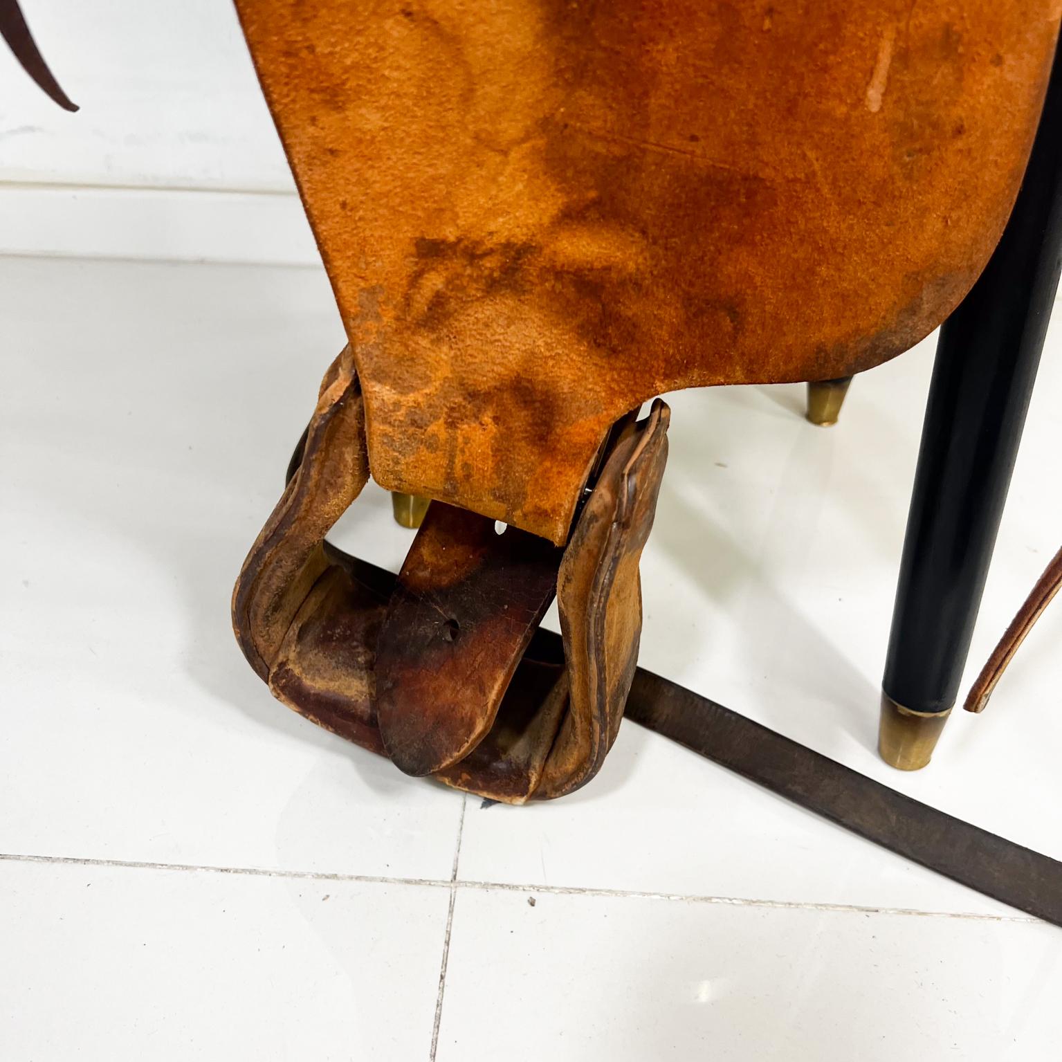 20th Century Vintage Western Ranch Saddlery Tooled Leather Saddle Line of Texas