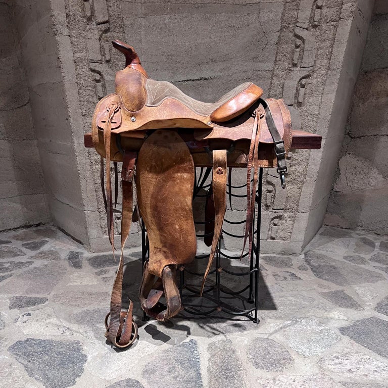 Selle Western En Cuir Ancienne – Taille 14 Pouces, Style Ranch, Pour Projet De Restauration