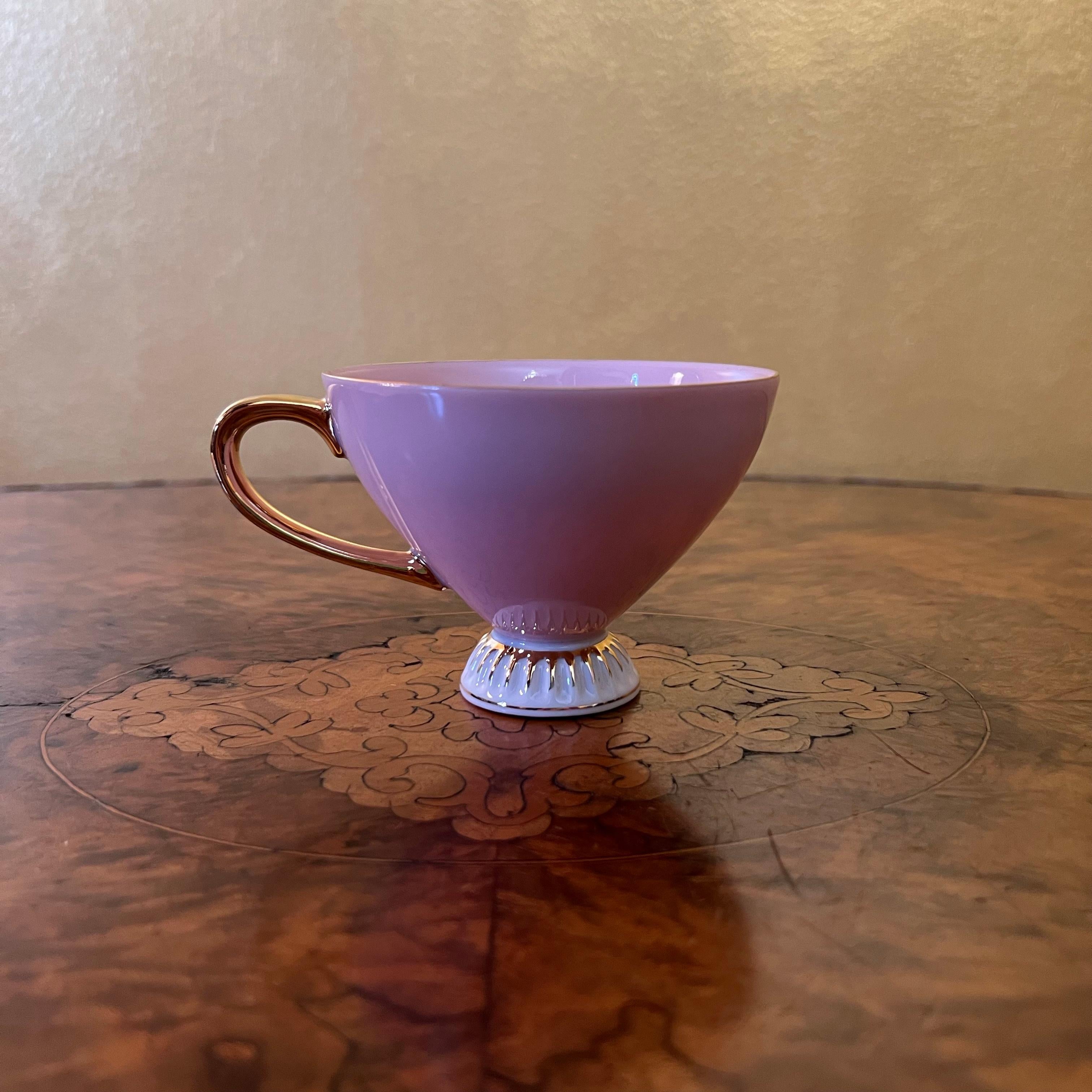 Vintage Westminster Rosa Teetasse & Tennis Set (20. Jahrhundert) im Angebot