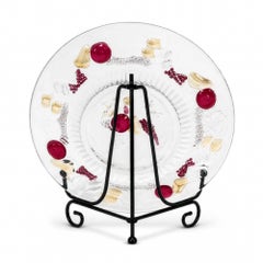 Vintage Westmoreland Della Robbia Glass Plate Set, 12 Pieces, 1960s