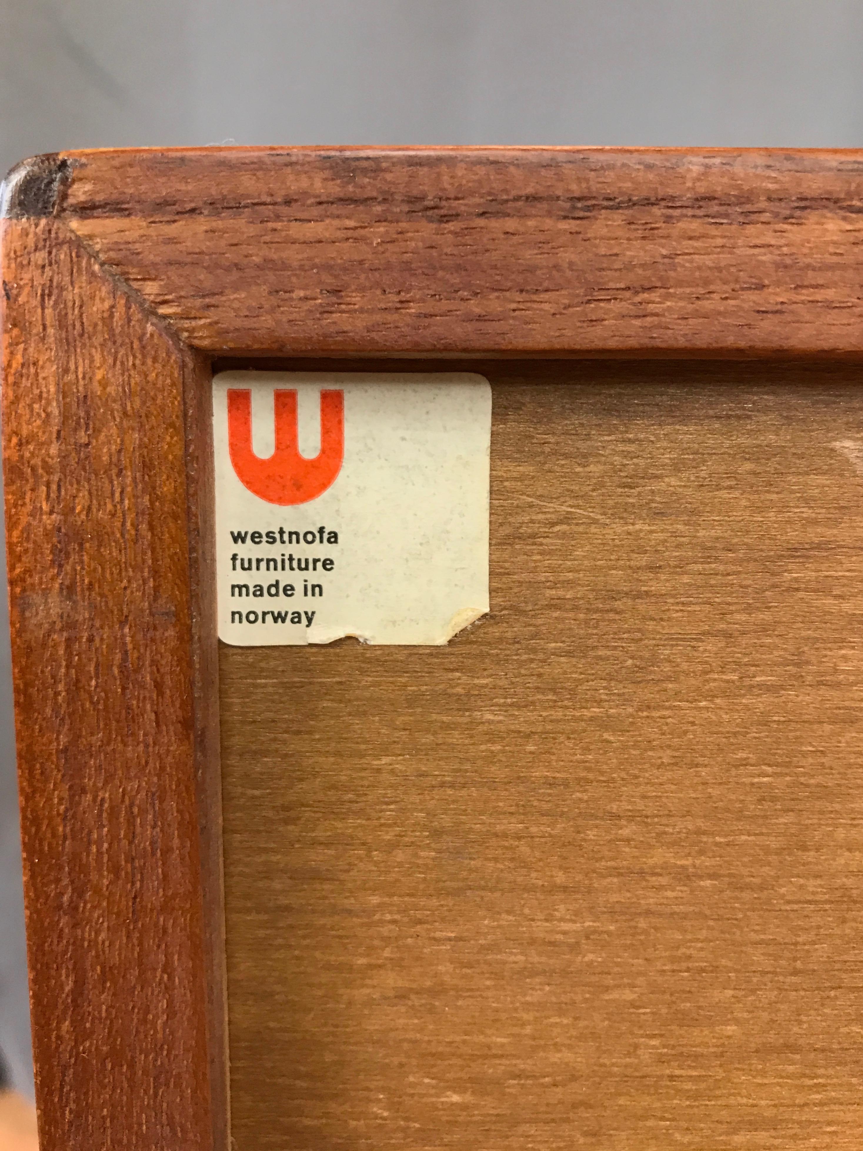 Vintage Westnofa Scandinavian Modern Teak Eight-Drawer Dresser 12