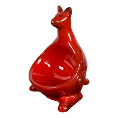 Bol Kangourouo vintage WGP Pottery de Pan Keramik, Allemagne de l'Ouest, 1970