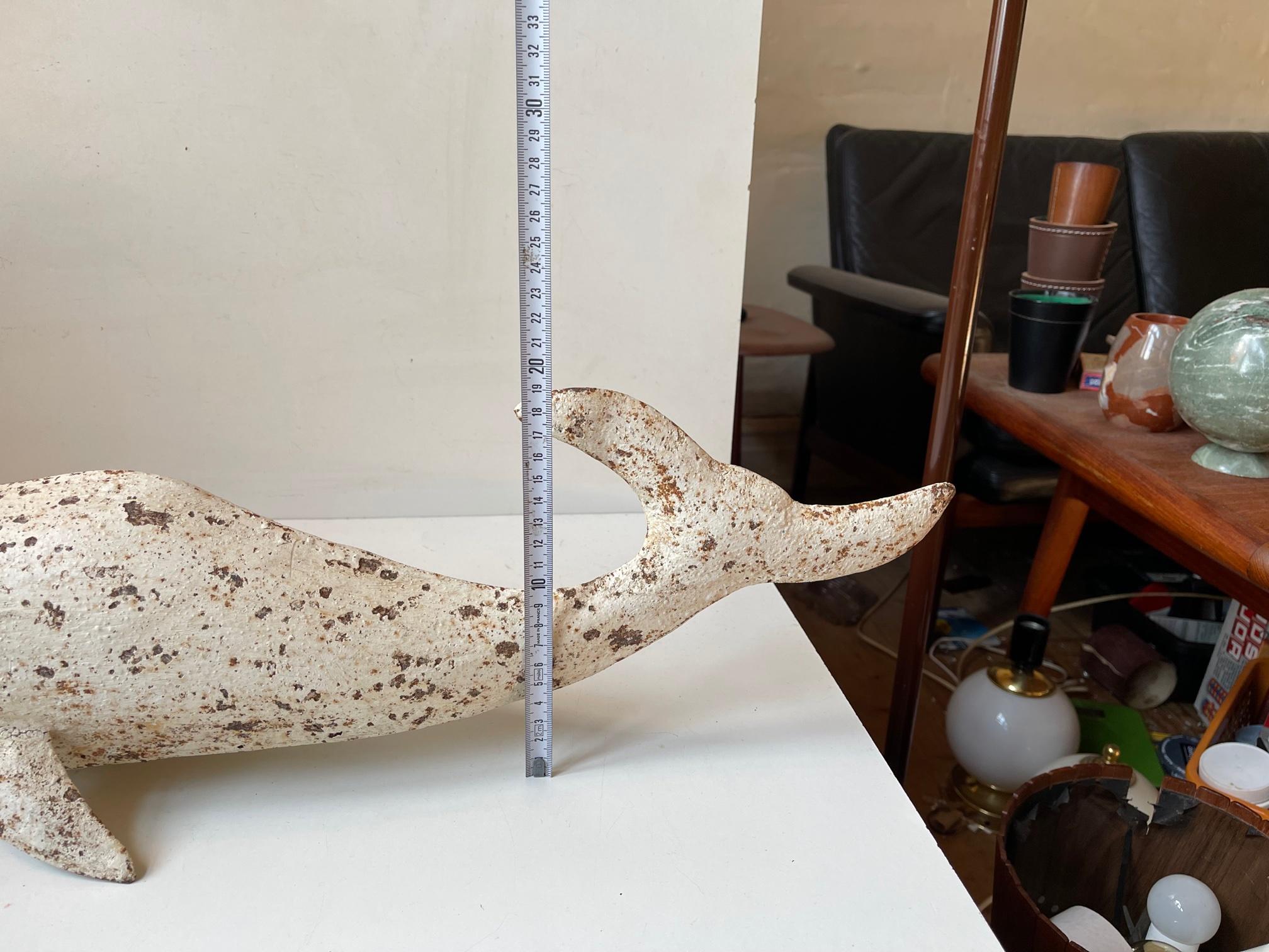 Scultura vintage di balena Moby Dick in ferro, anni '60 in vendita 2