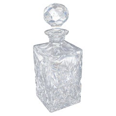 Vintage Whisky Decanter, English, Cut Glass, Scotch Bottle, Whiskey, Spirits