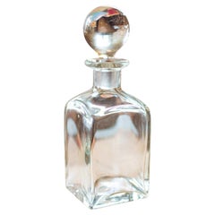 Vintage Whisky Decanter, English, Glass, Bourbon, Spirit Decanter, Mid Century