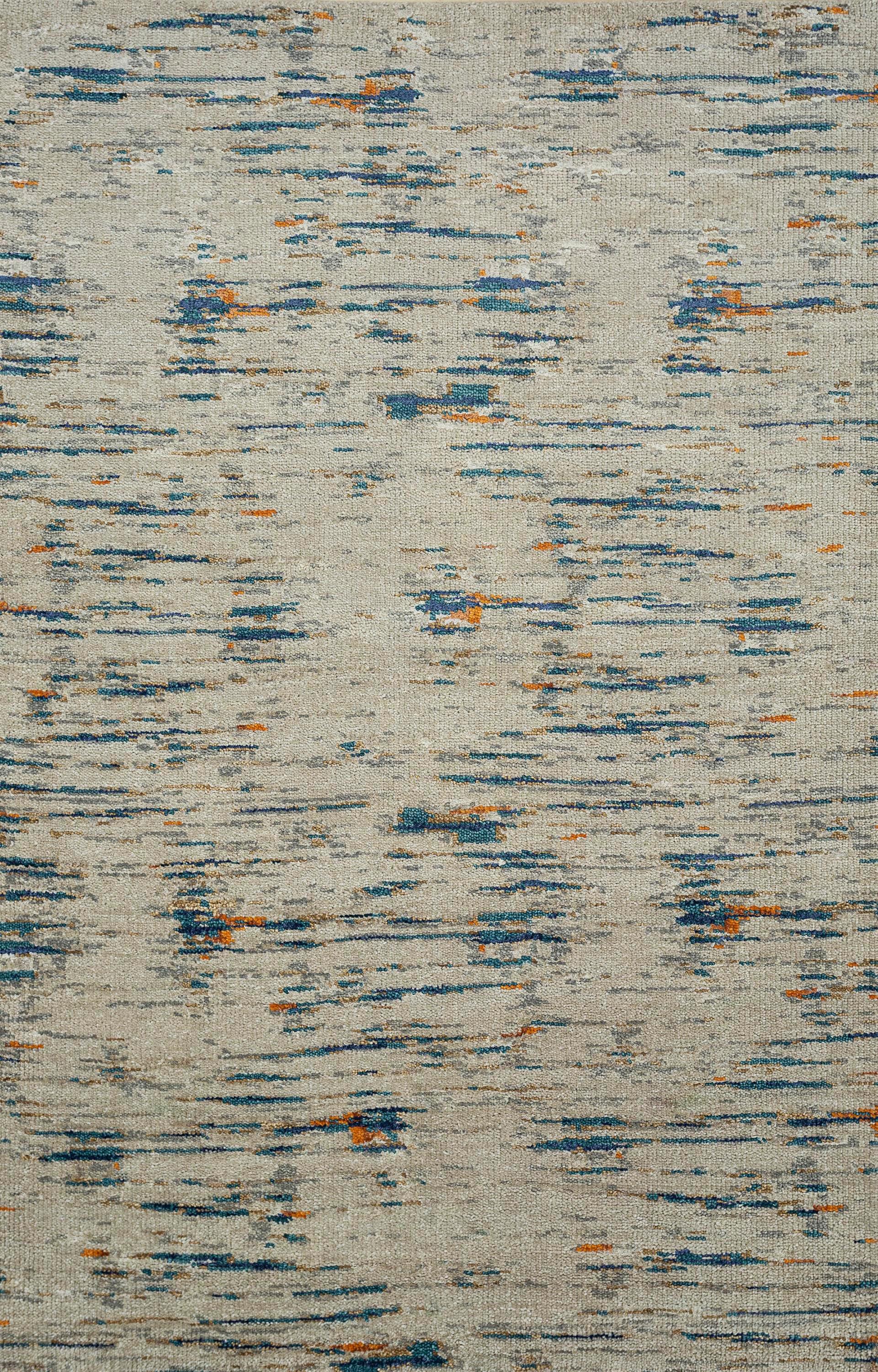 Handgeknüpfter Vintage Whispers Antiker weißer Schatten Teal Teppich (Moderne) im Angebot
