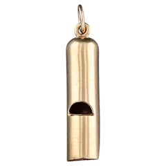 Vintage Whistle Charm of 14k Gold