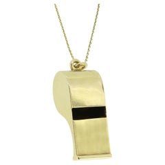 Vintage Whistle Pendant Necklace