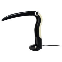 Lampe de bureau vintage pliante Toucan blanc et noir