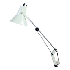 Vintage Weiß Architekt Schreibtischlampe mit Schraube auf System von Wechselstrom, Deutschland