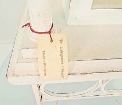 Vintage White Architectural Terrarium/ Birdcage