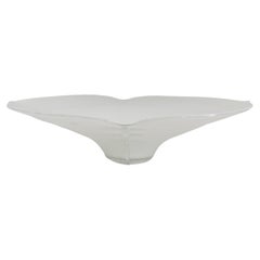 Vintage White Barovier Toso Murano Centerpiece Bowl