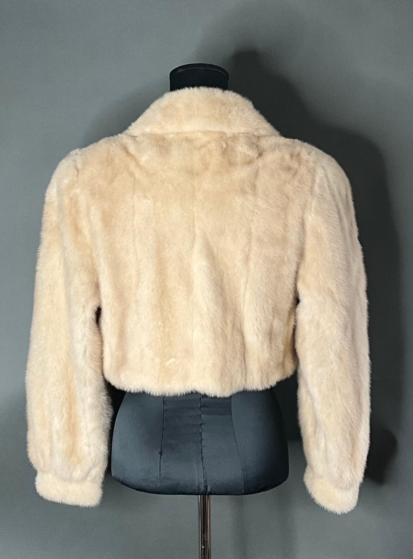 Chaqueta de visón Beckman blanca vintage Blanco en venta