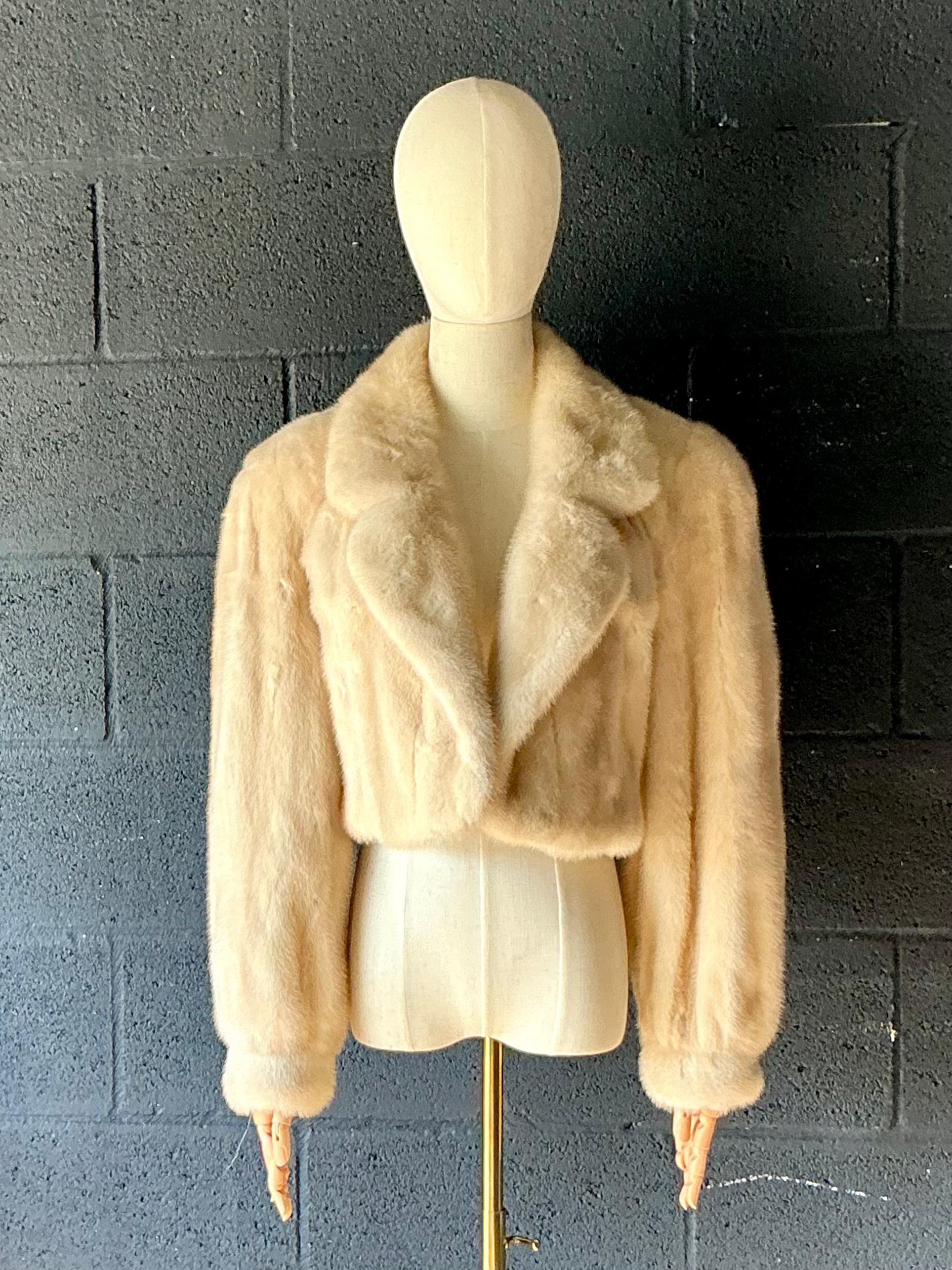 Weiße Beckman's Nerzjacke in Weiß für Damen oder Herren