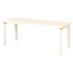 Vintage White Bench by Designer Alvar Aalto