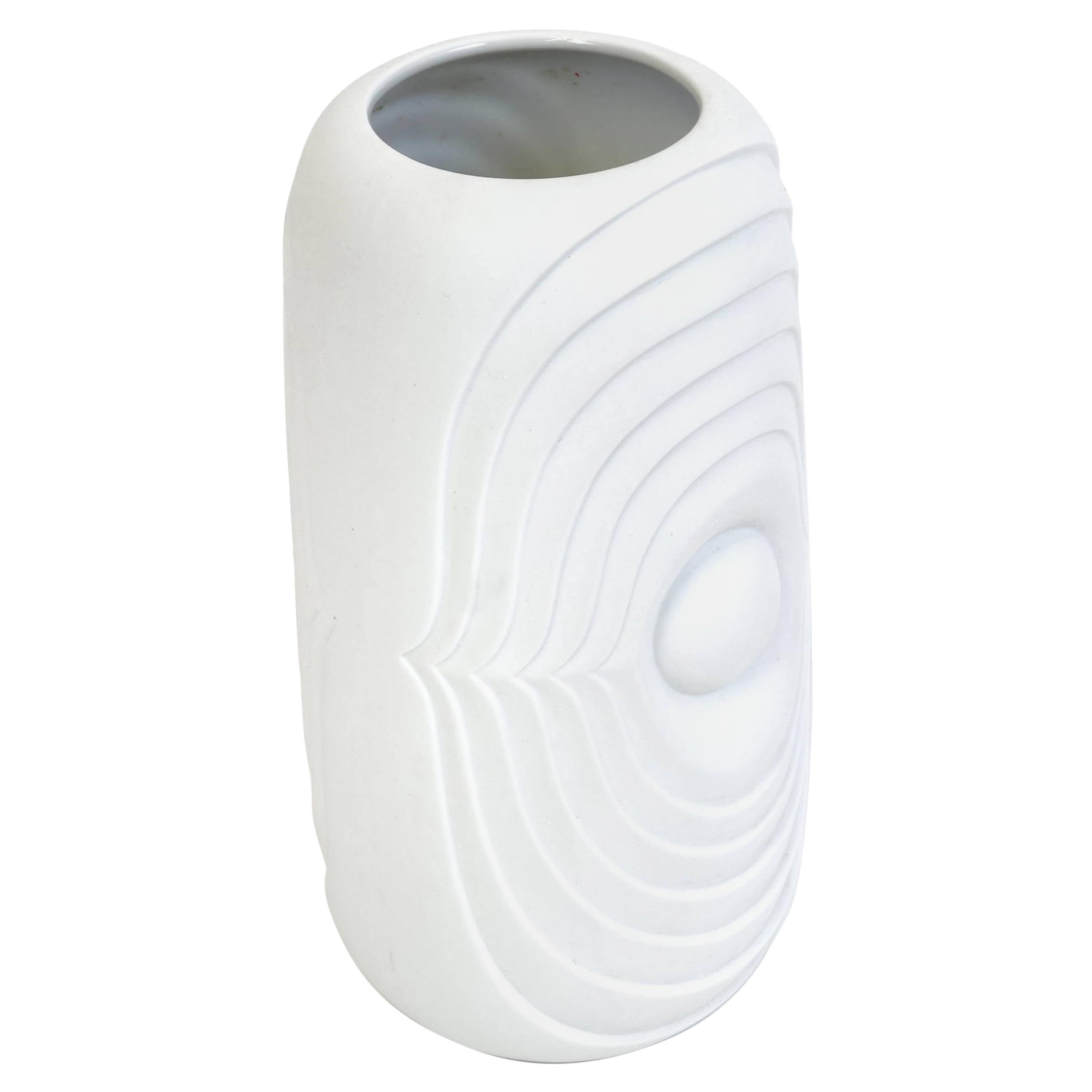 Vintage White Bisque Fine Bone Porcelain Vase by KPM Berlin, Germany, 1960s For Sale