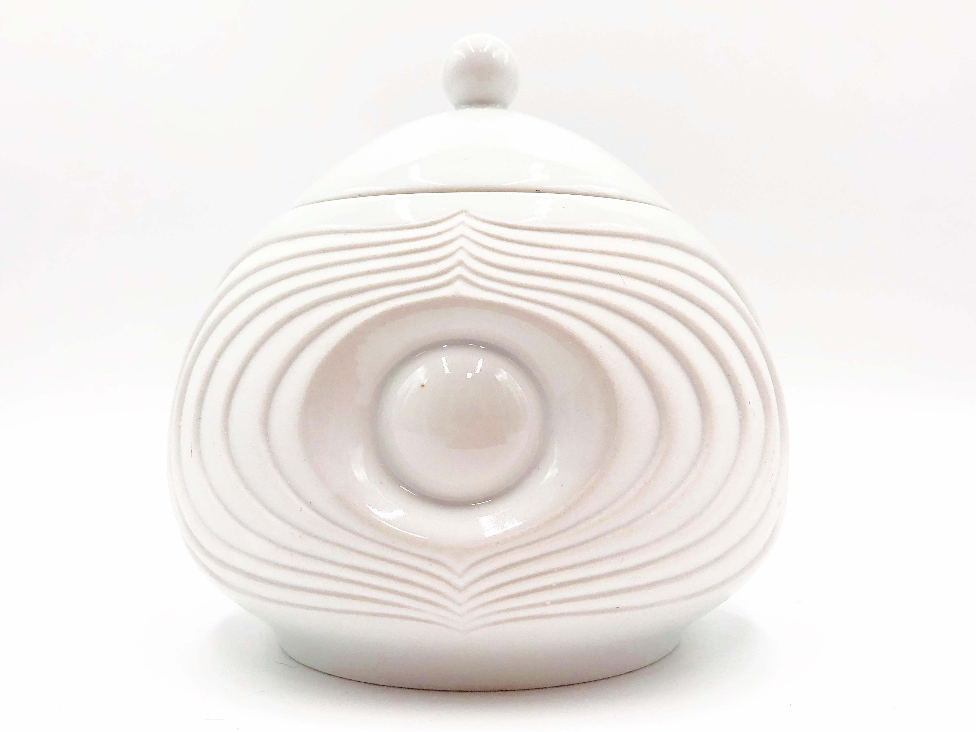 Vintage White Bisque German Fine Bone Porcelain Jar by KPM, circa 1960s For Sale 2