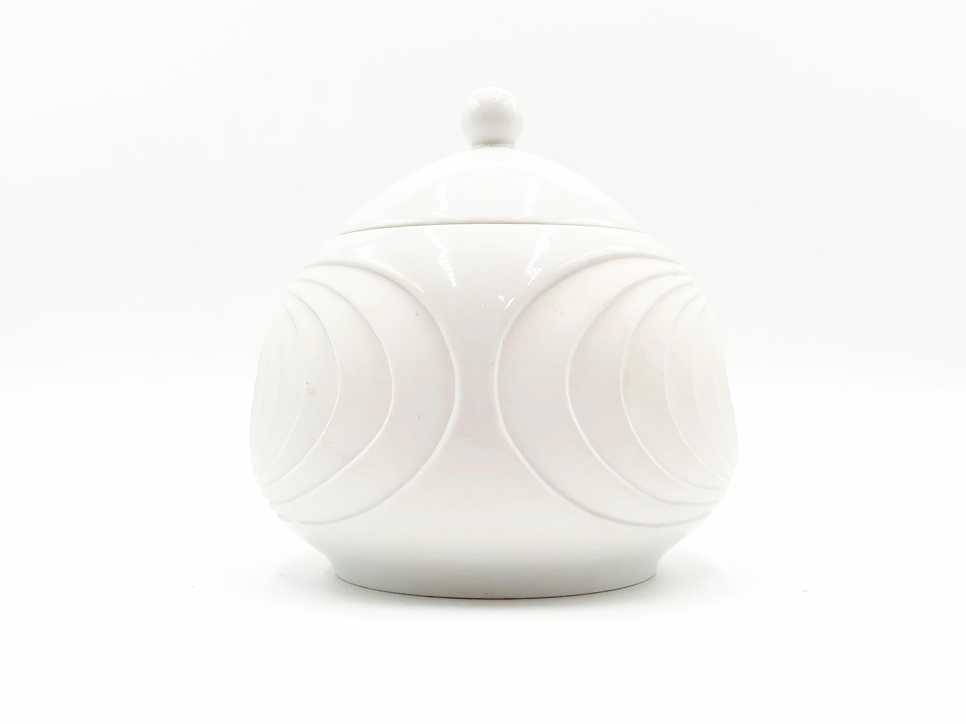 Vintage White Bisque German Fine Bone Porcelain Jar by KPM, circa 1960s For Sale 4