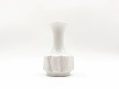 Vintage White Bisque German Fine Bone Porcelain Vase by Bareuther, circa 1970s