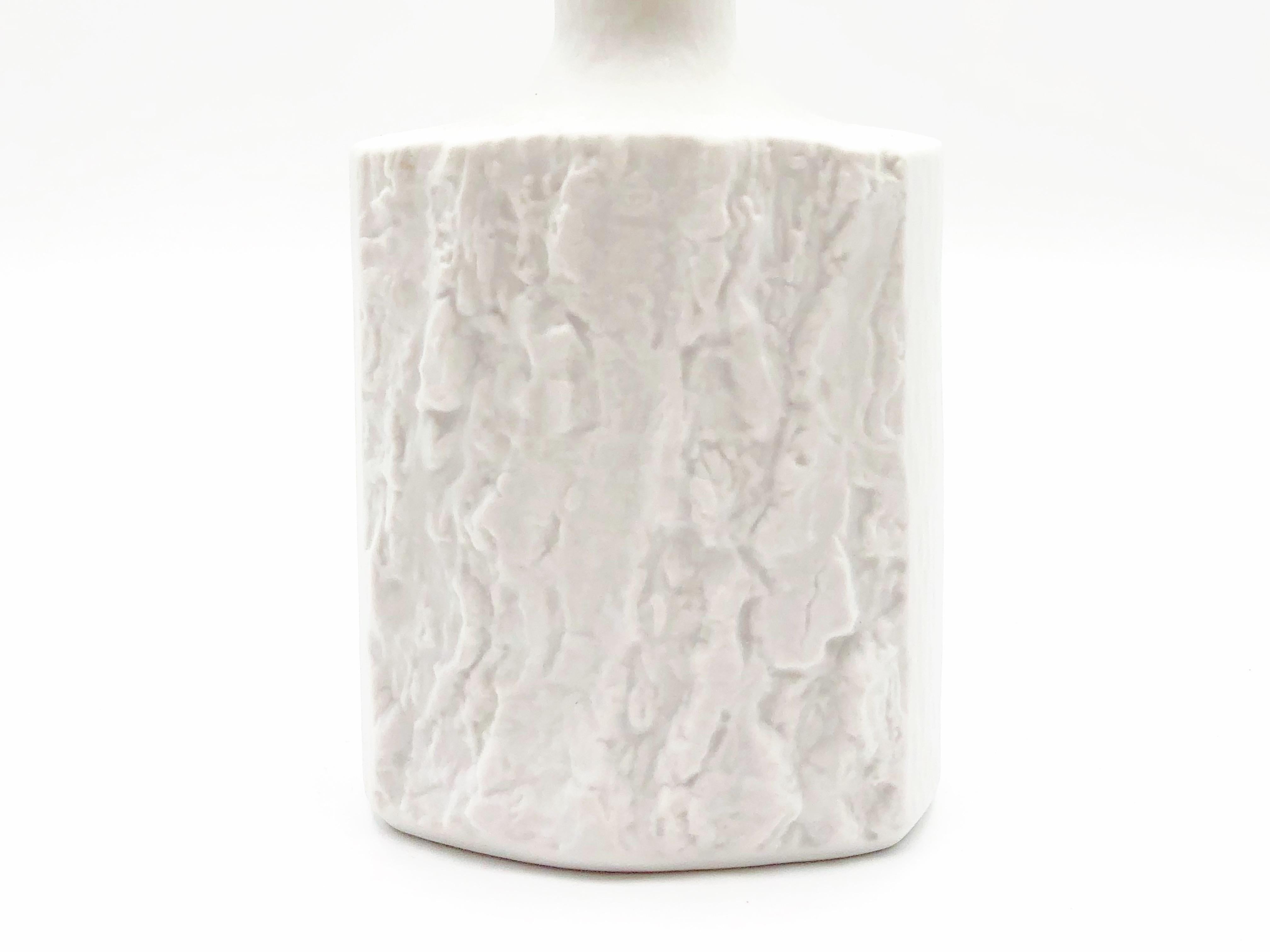 Vintage White Bisque German Fine Bone Porcelain Vase by Bareuther, circa 1970s 2