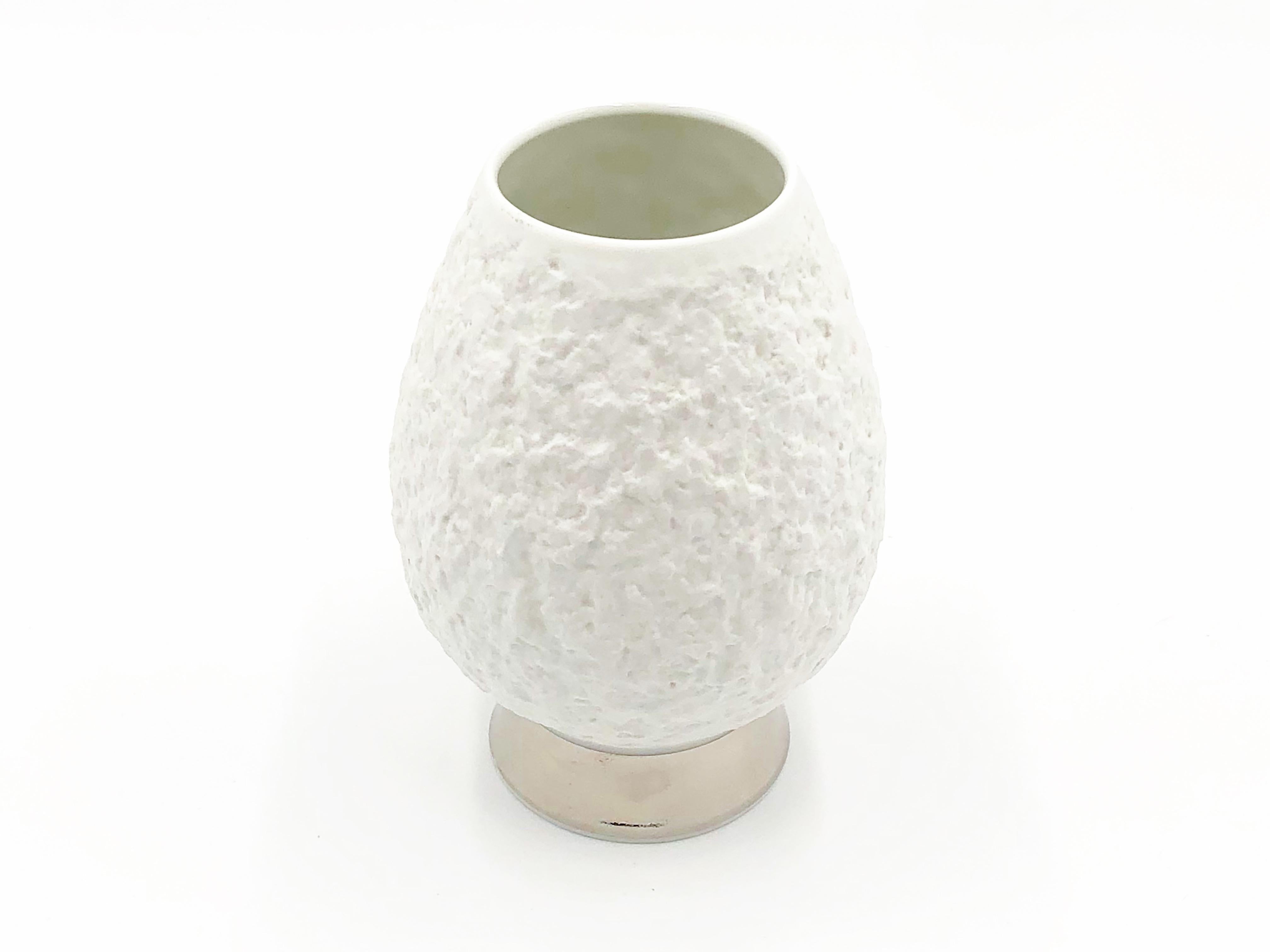 Vintage White Bisque German Fine Bone Porcelain Vase by KPM, circa 1960s In Good Condition For Sale In McKinney, TX