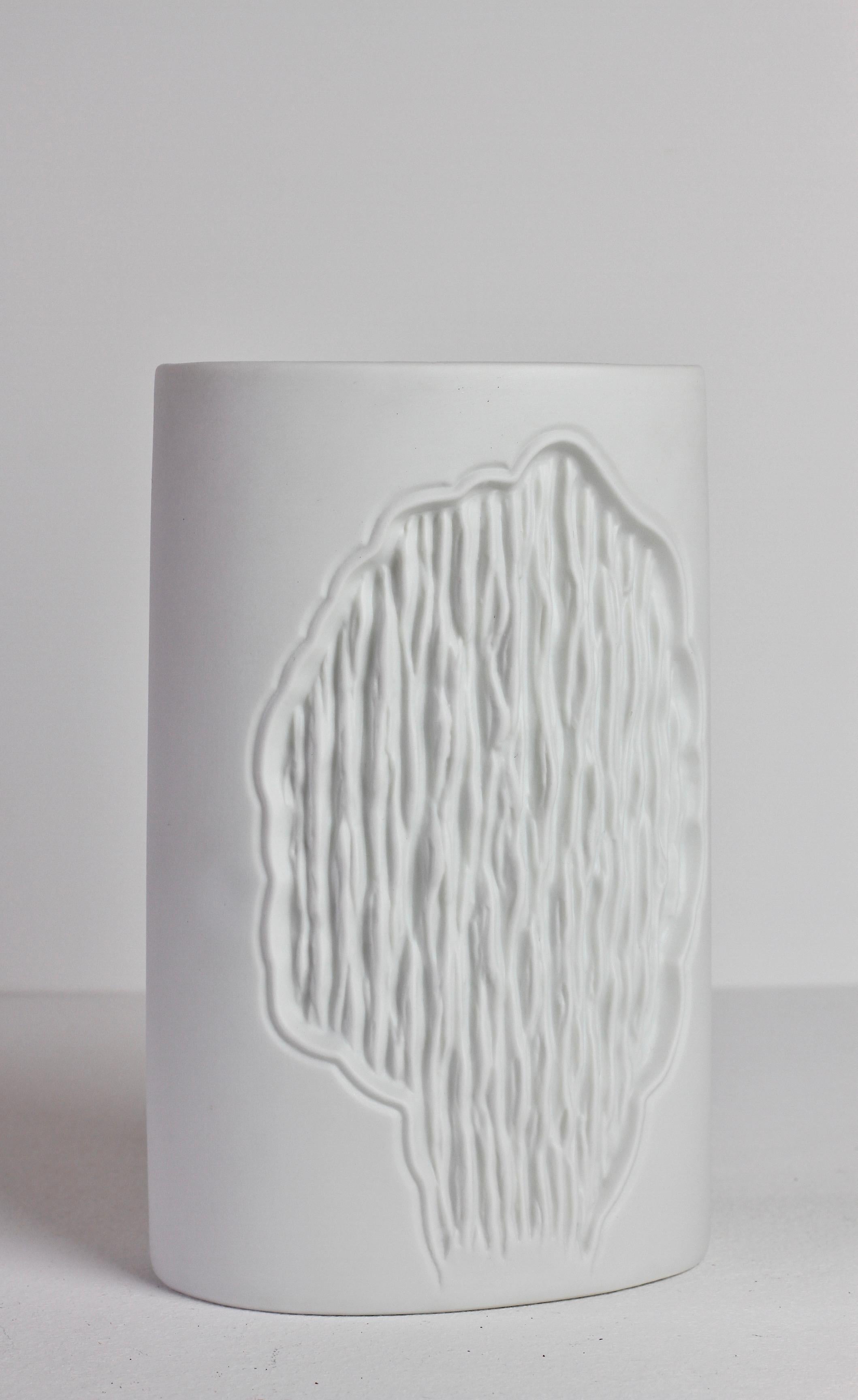 Vintage White Bisque West German Vase by Manfred Frey for Kaiser Porcelain 1
