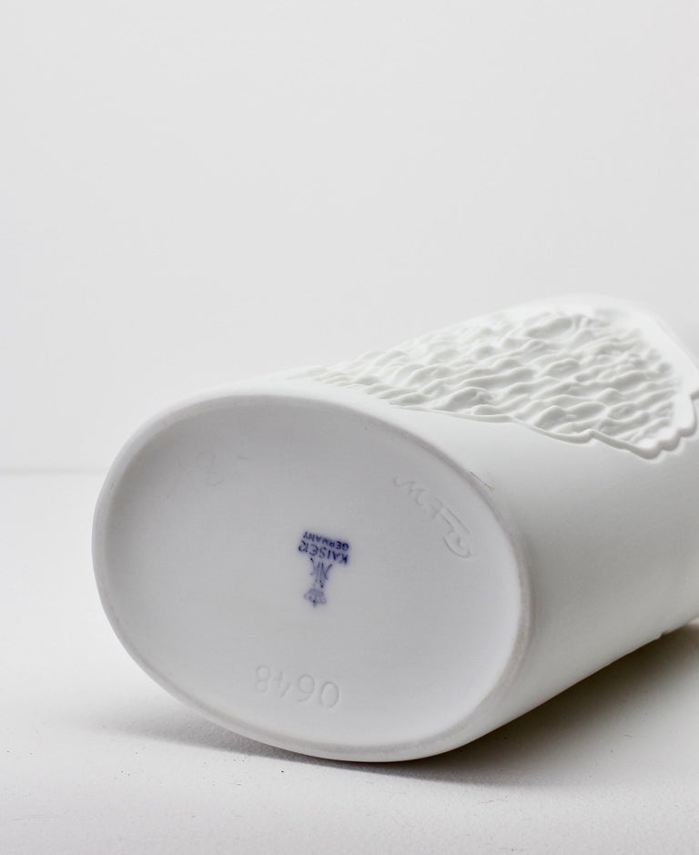 Vintage White Bisque West German Vase by Manfred Frey for Kaiser