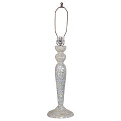 Vintage White Capiz Shell Table Lamp