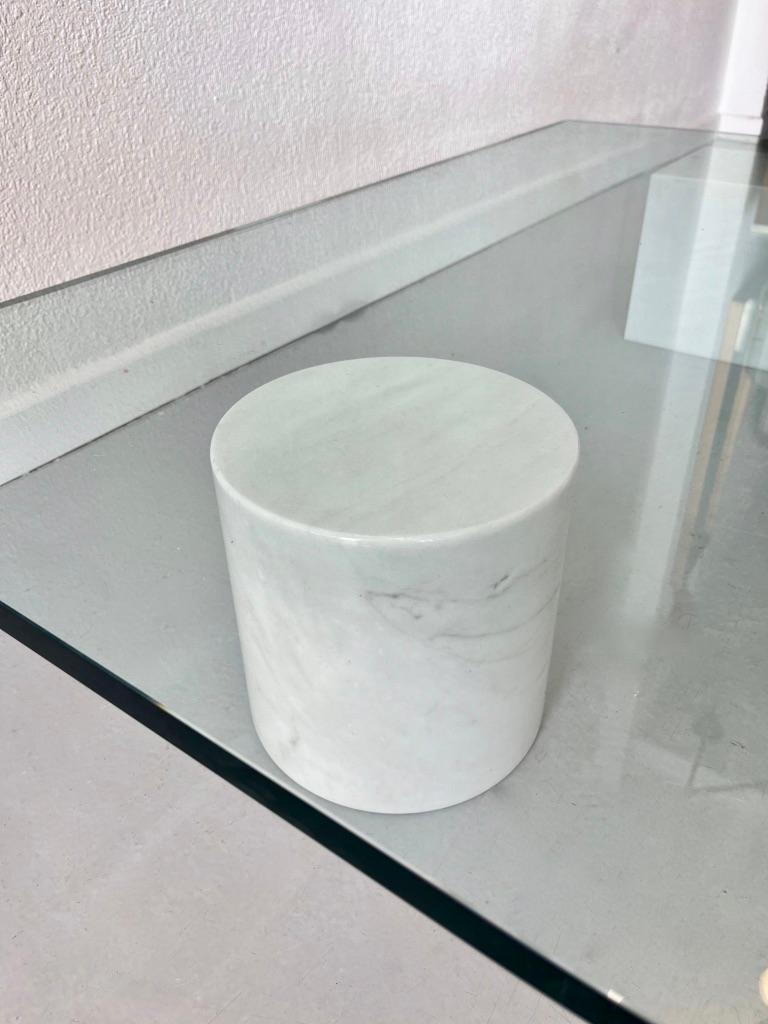 Late 20th Century Vintage White Carrara Marble Metafora Coffee Table by Lella & Massimo Vignelli  For Sale