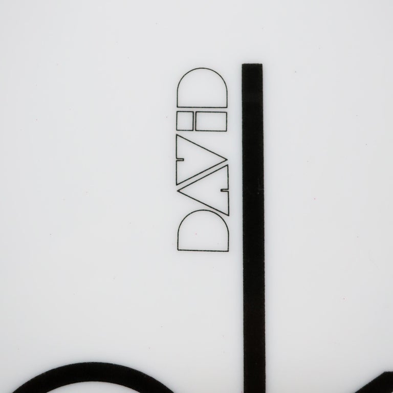 Vintage White CLOCK Wall Clock by David Davir For Sale at 1stDibs