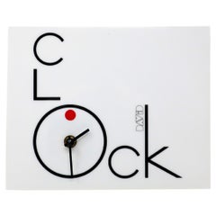 Vintage White CLOCK Wall Clock by David Davir