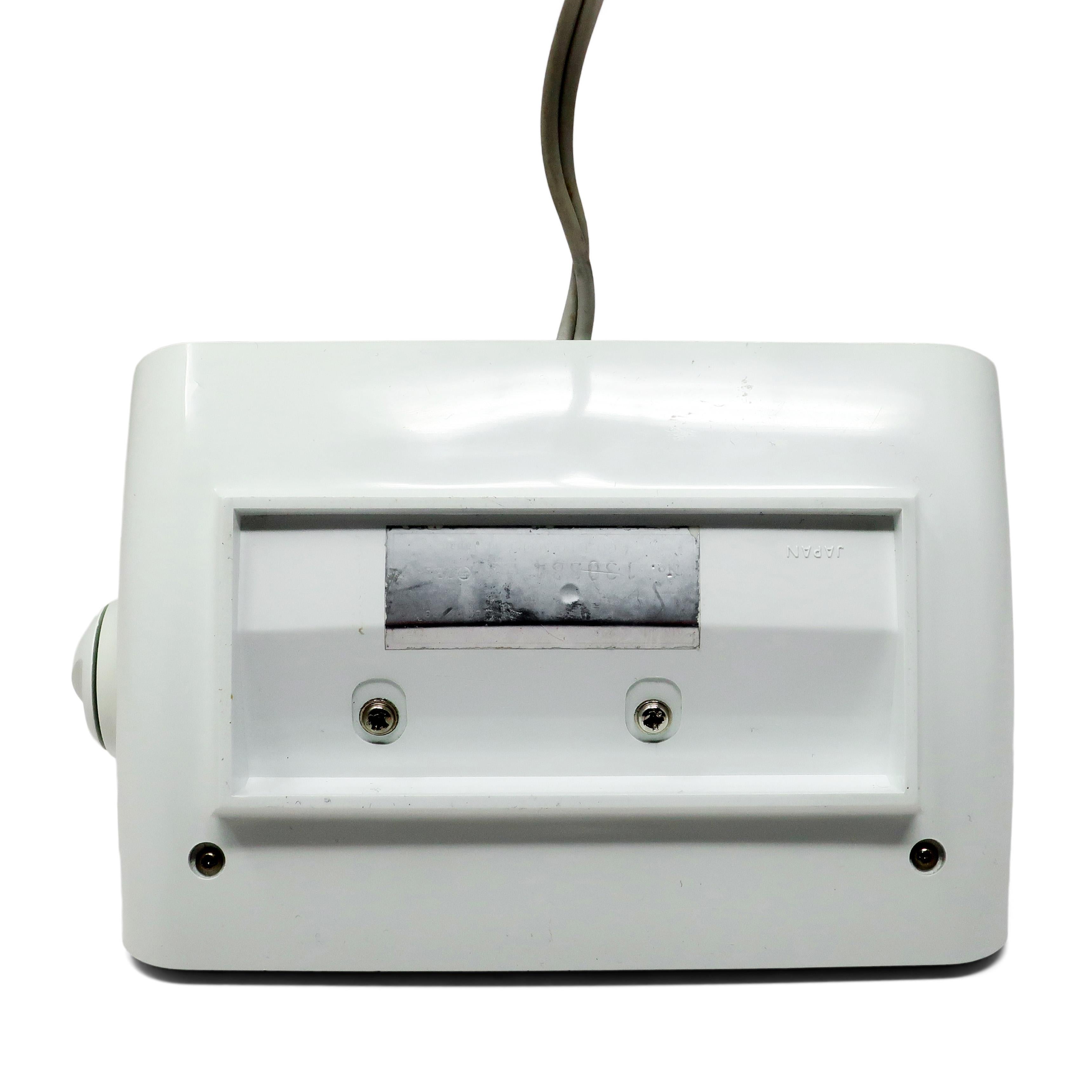 Reloj Despertador Vintage Copal Blanco Modelo 228 Flip Plástico