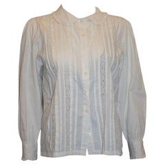 Vintage White Cotton Blouse by Nightingale Ltd