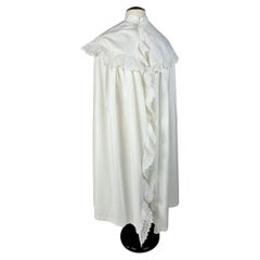 Vestaglia vintage in cotone bianco, circa 1880-1900, Francia