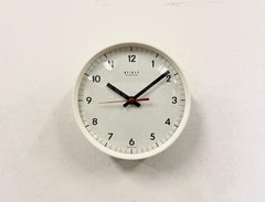 Vintage White East German Bakelite Wall Clock from Weimar, 1970s