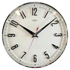 Vintage White Electric Wall Clock from Metamec, 1970s