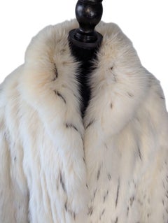 Vintage White fox fur coat 8/M