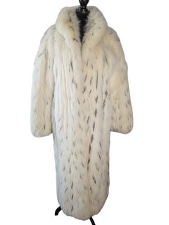 Vintage White fox fur coat 8/M